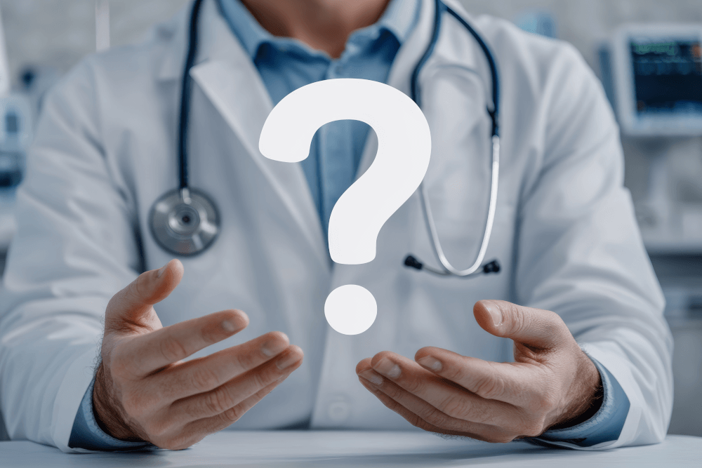 Concept image of doctor holding question mark © atipong/stock.adobe.com